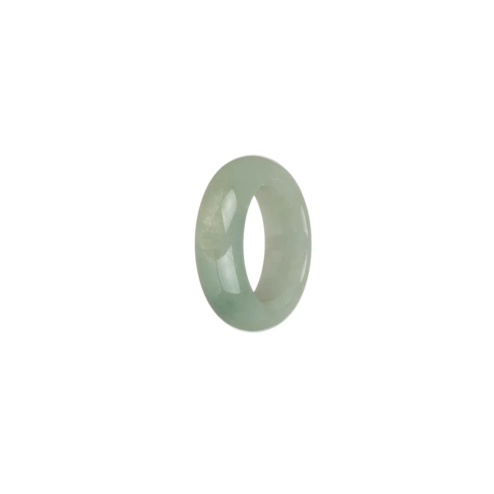 Genuine Light Green and White Jade Ring - US 5.75 - Image 3
