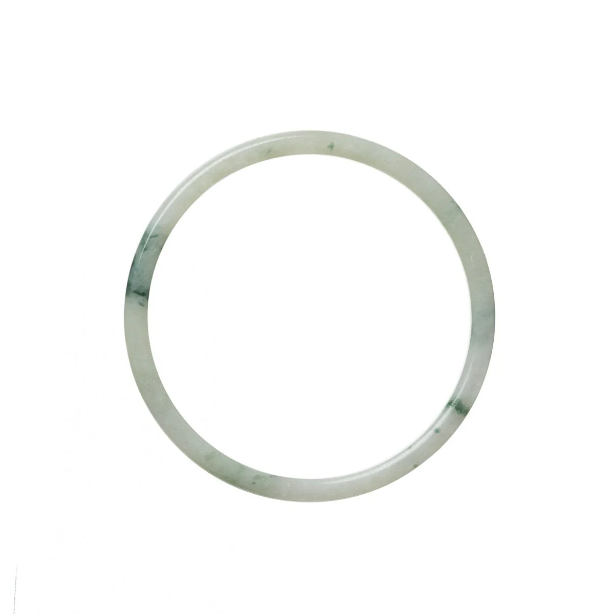 Real Type A Light Green Burma Jade Bangle Bracelet - 53mm Thin - Image 2