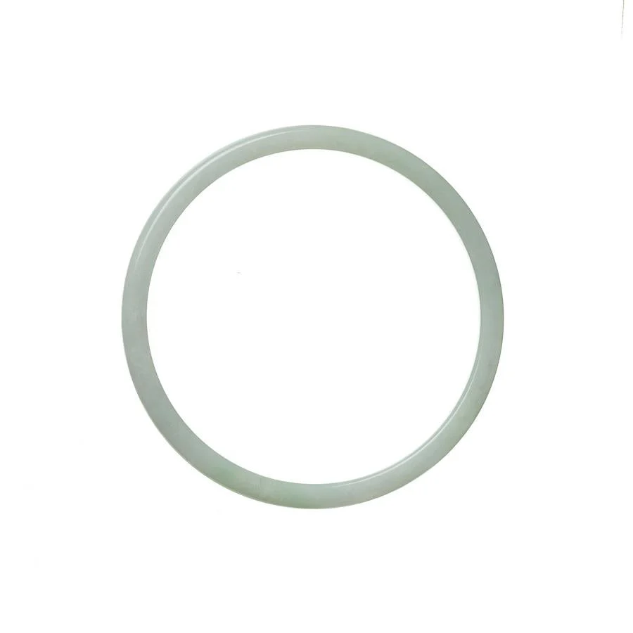 Authentic Natural Light Green Traditional Jade Bangle - 53mm Thin - Image 2