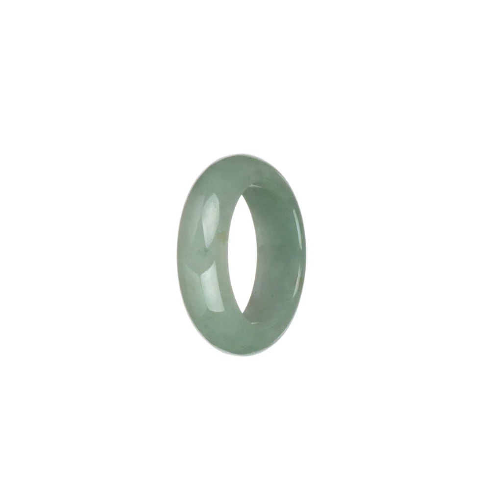 Genuine Light Green Burmese Jade Ring - US 9.25