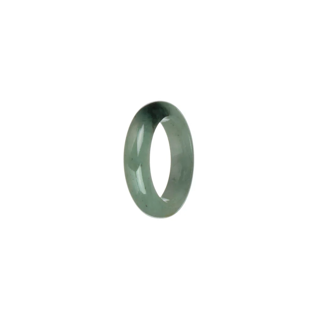 Certified Light Green with Deep Green Jade Ring  - US 7.5 - Image 2