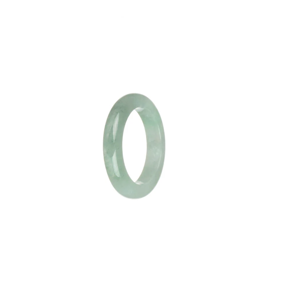 Authentic Light Green with White Jadeite Jade Ring - US 7.25 - Image 3