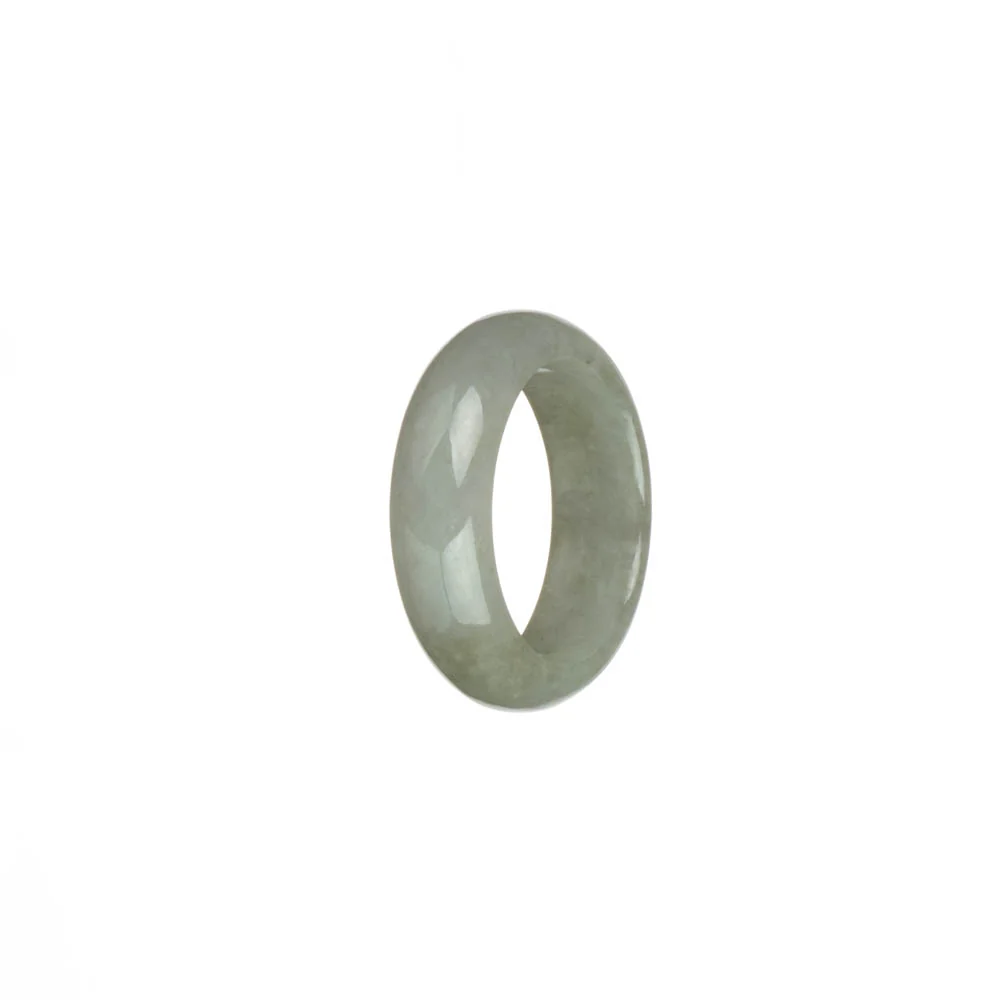 Real Light Grey Burma Jade Ring  - US 9.5 - Image 3
