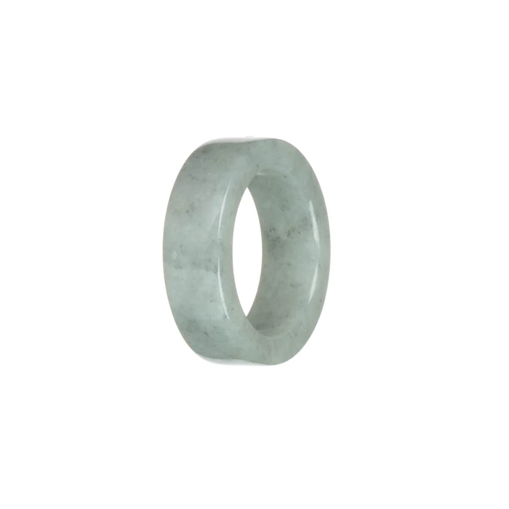 Authentic Light Grey Jade Ring - US 12 - Image 3