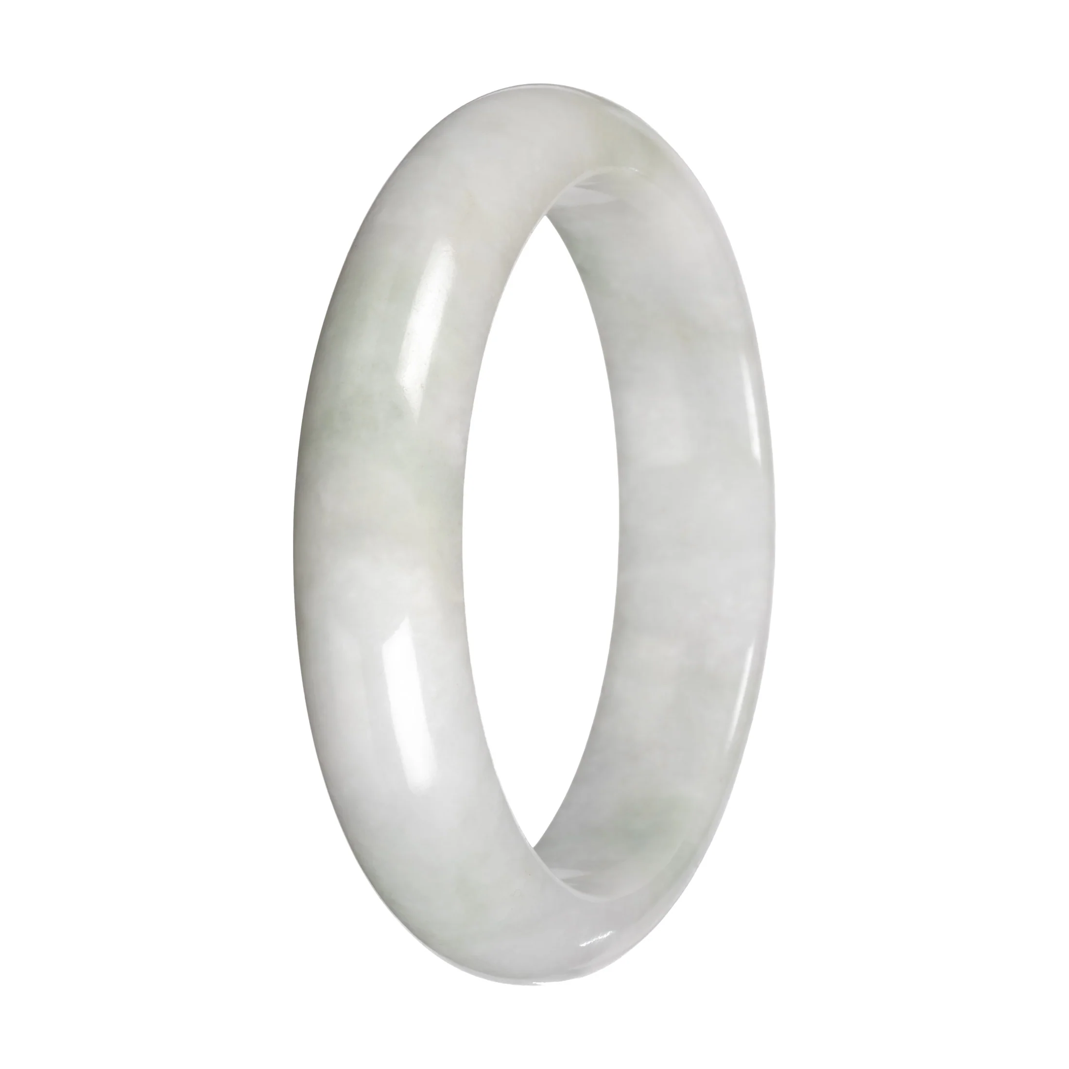 Natural Burmese Jadeite Bangle Bracelet – 'Misty Hills' (55mm–63mm) - Image 3