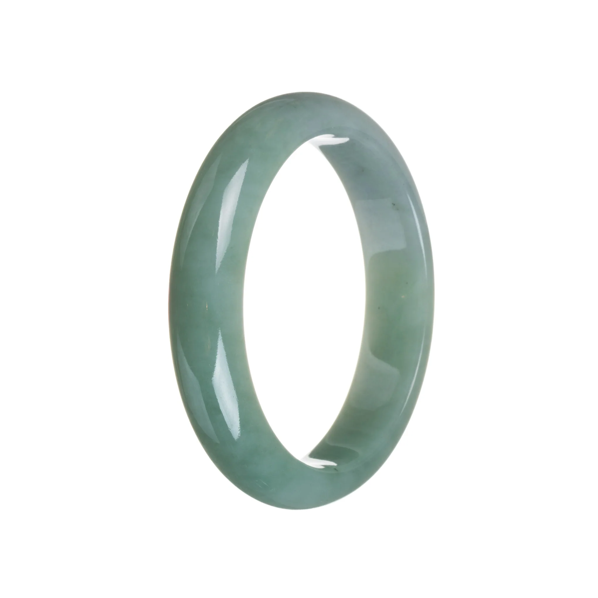Authentic Type A Green Jadeite Bracelet - 59mm Half Moon - Image 3