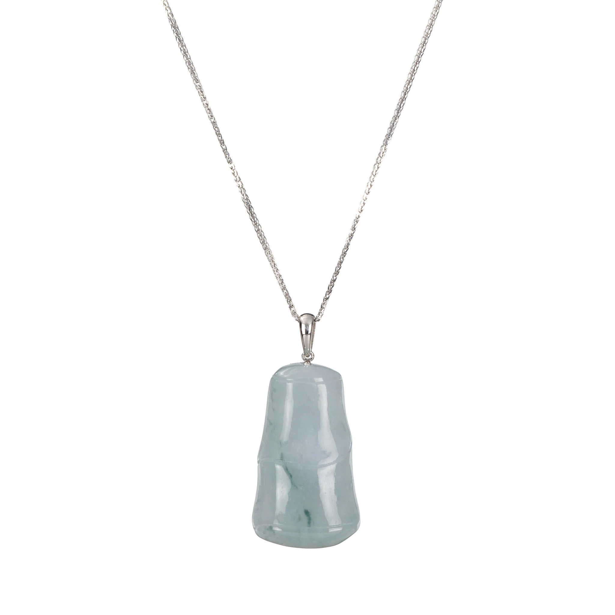 Natural Jadeite Bamboo Pendant