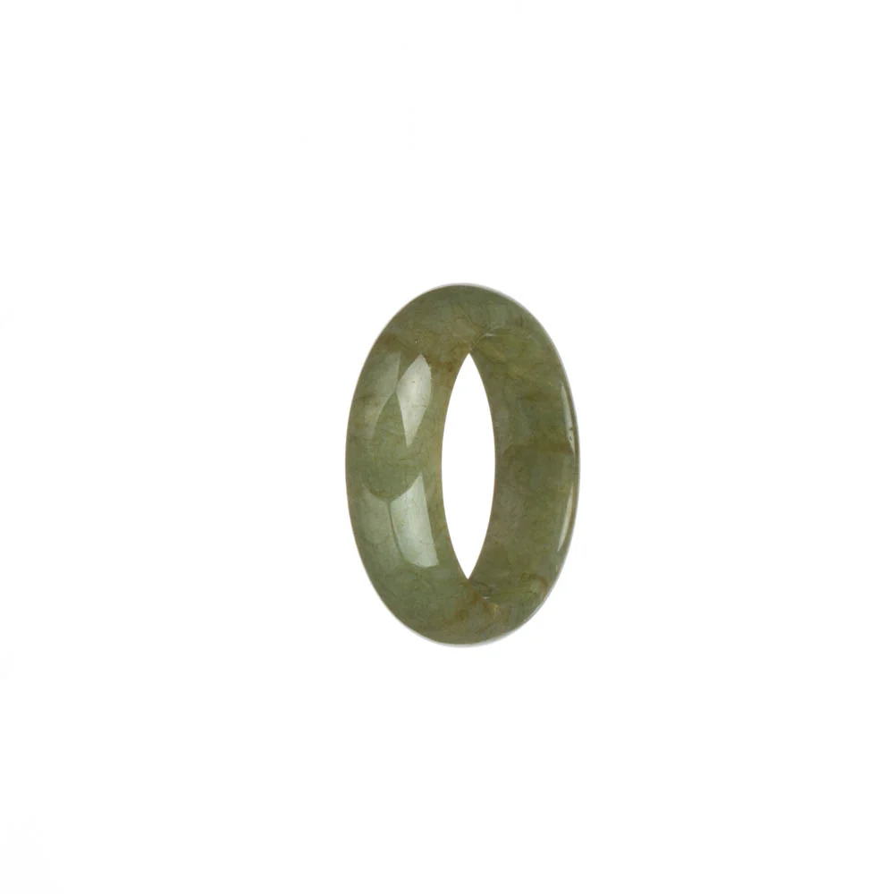 Real Olive Green Jade Ring - US 10 - Image 2