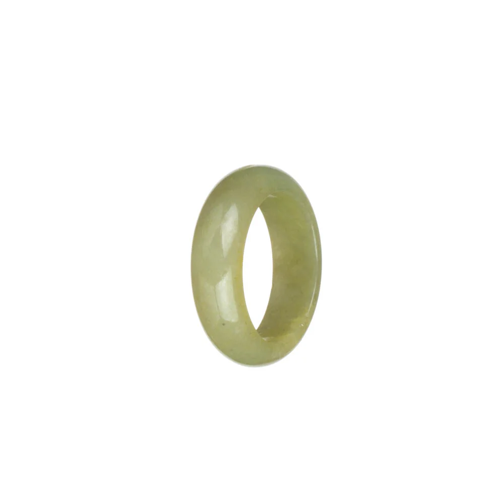 Genuine Olive Green Jadeite Jade Band - US 9.5 - Image 3