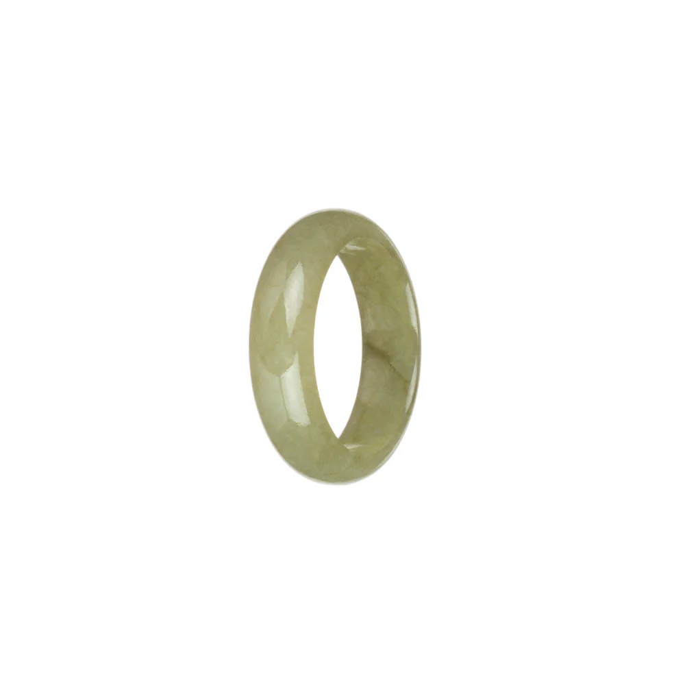 Certified Olive Green Jadeite Jade Ring - US 10