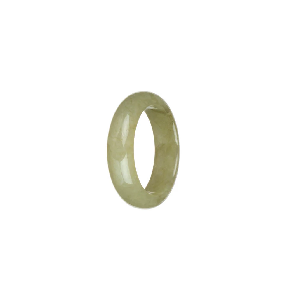 Certified Olive Green Jadeite Jade Ring - US 10 - Image 2
