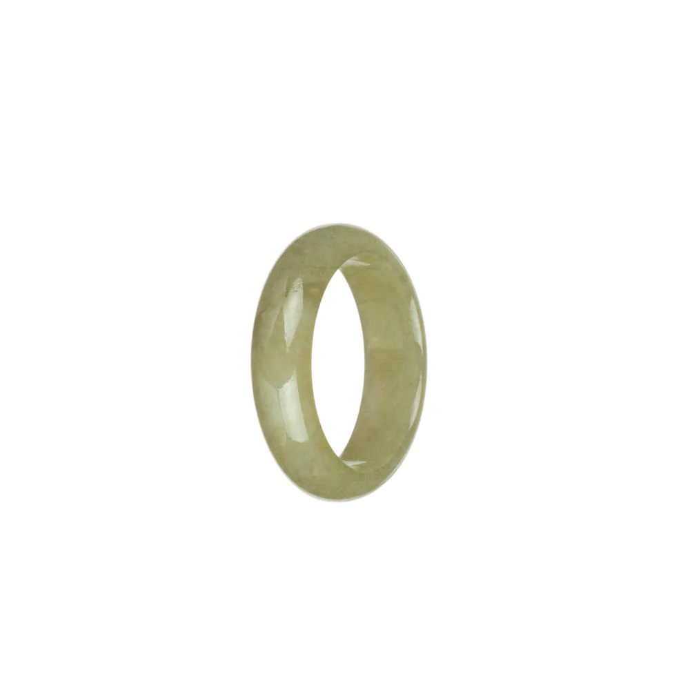 Certified Olive Green Jadeite Jade Ring - US 10 - Image 3