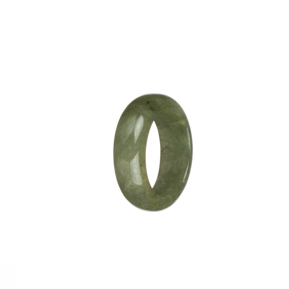 Real Olive Green with Brown Patterns Jade Band - US 9.75 - Image 2