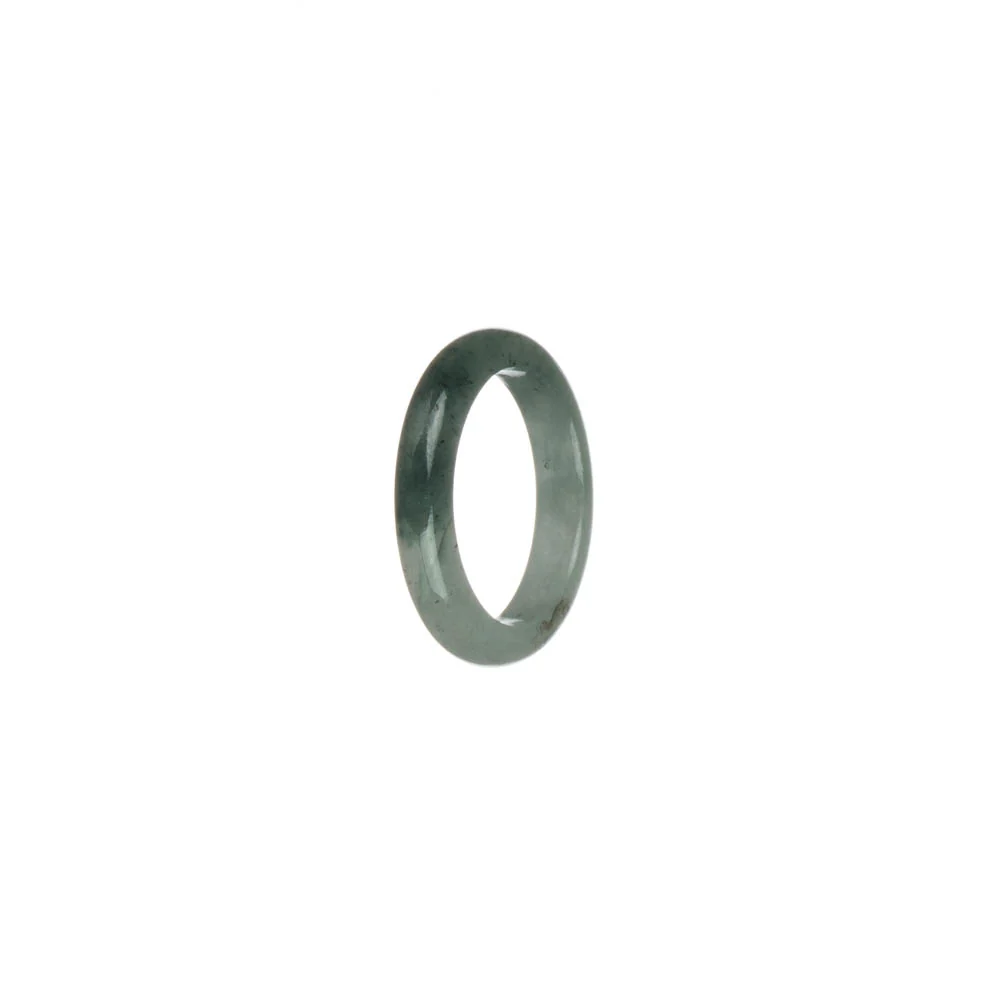 Real Pale Green and Green Burmese Jade Ring  - US 6 - Image 2