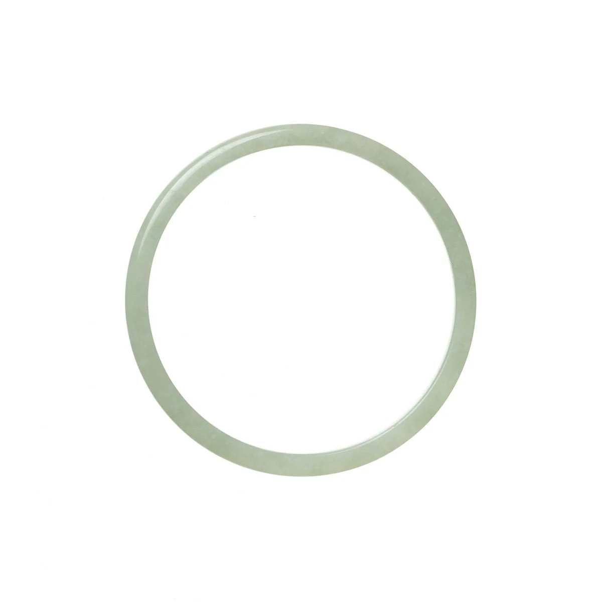 Authentic Natural Pale Green Traditional Jade Bangle Bracelet - 52mm Thin - Image 2