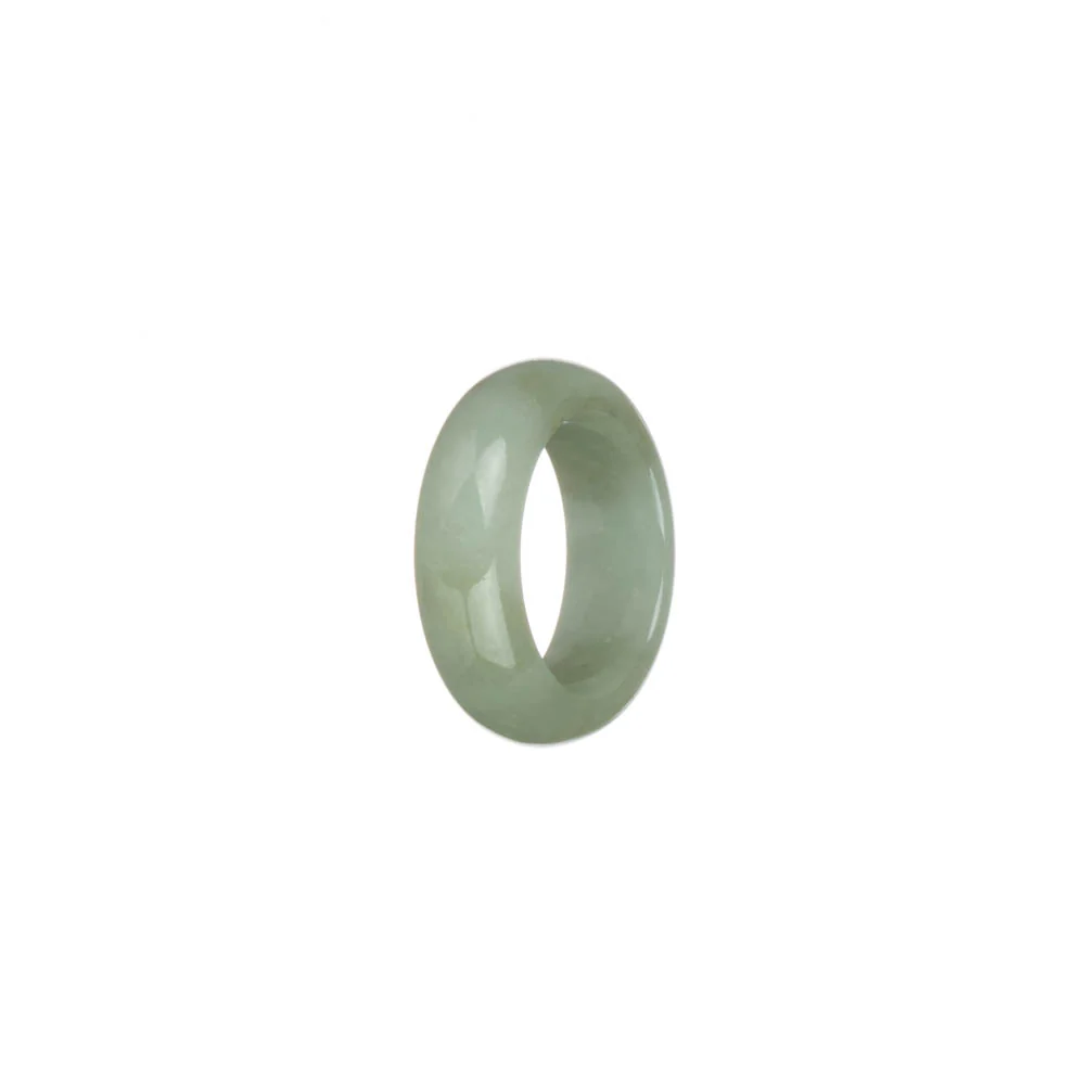 Genuine Pale Green Burmese Jade Ring  - US 6 - Image 2
