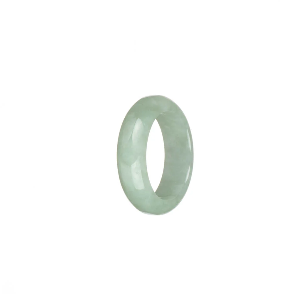 Certified Pale Green Burmese Jade Band - US 9.5 - Image 2