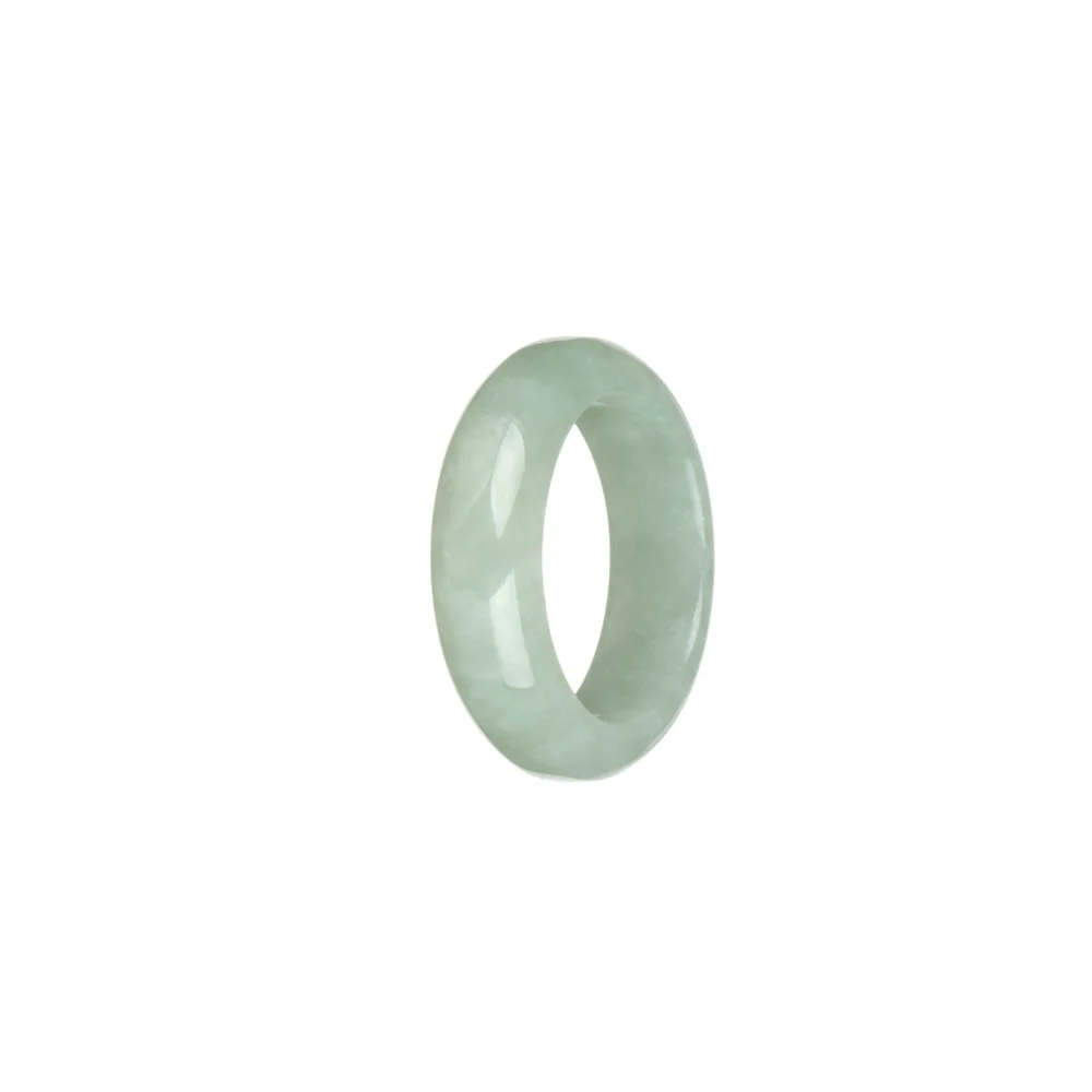 Certified Pale Green Burmese Jade Band - US 9.5 - Image 3