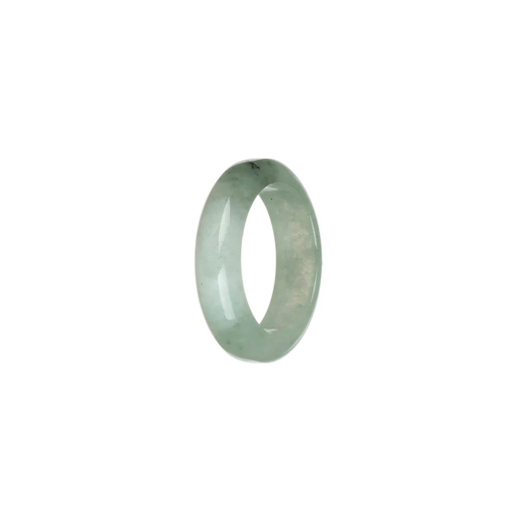 Authentic Pale Green Burmese Jade Ring  - US 9.5 - Image 2