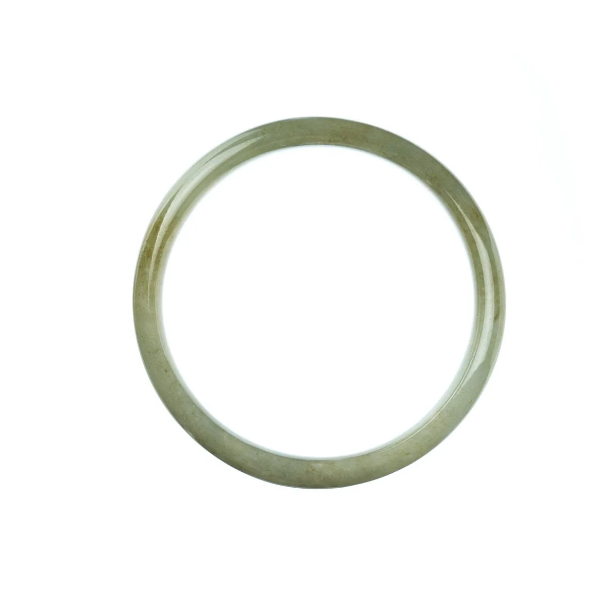Genuine Untreated Pale Green Jadeite Bracelet - 57mm Half Moon - Image 3