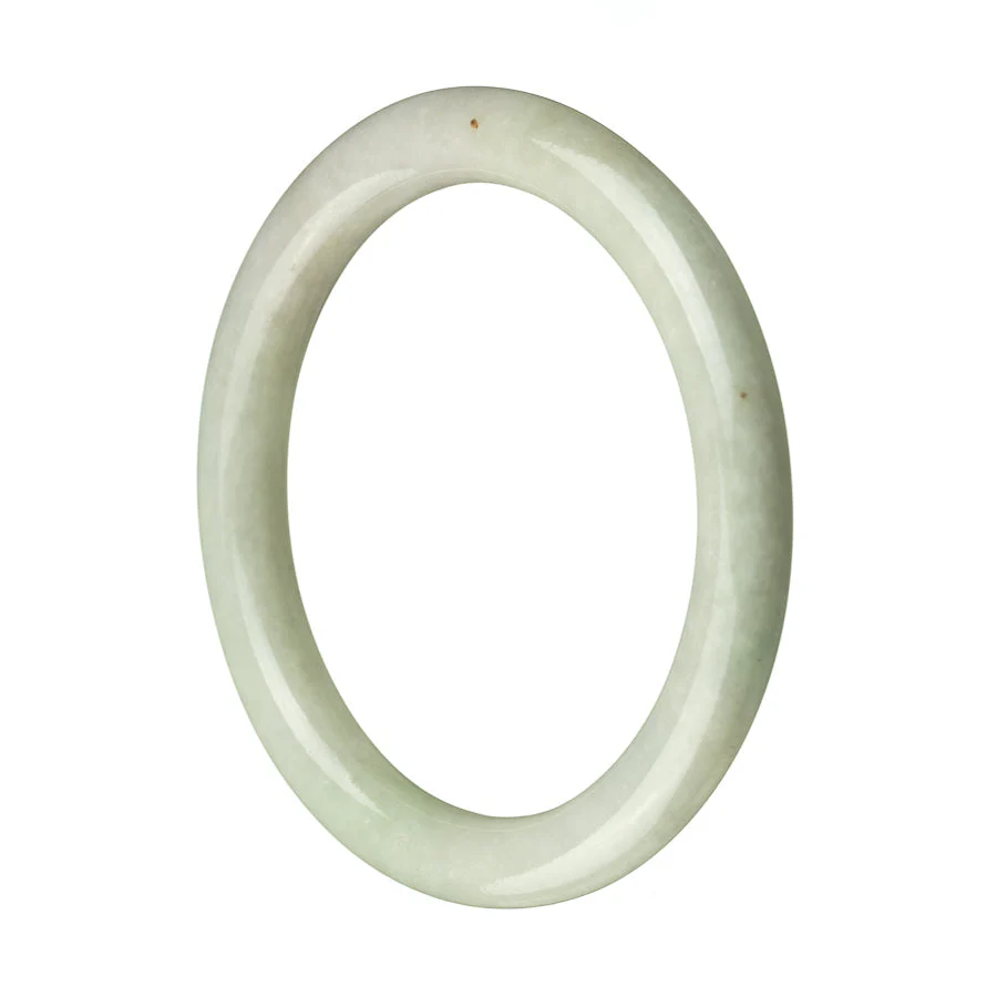 Authentic Untreated Pale Green Lavander Jadeite Bracelet - 60mm Round