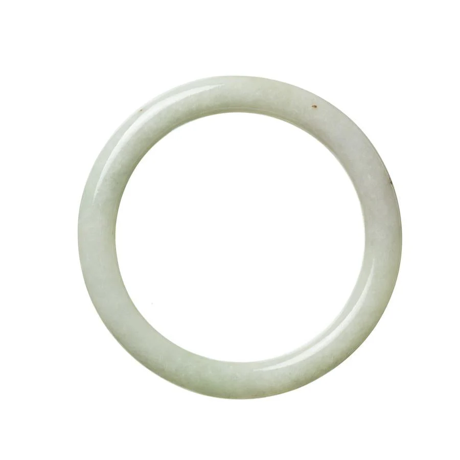 Authentic Untreated Pale Green Lavander Jadeite Bracelet - 60mm Round - Image 3