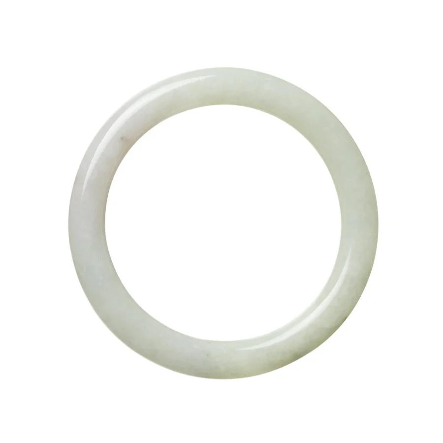 Real Grade A Pale Green Lavander Jadeite Bangle Bracelet - 59mm Round - Image 2