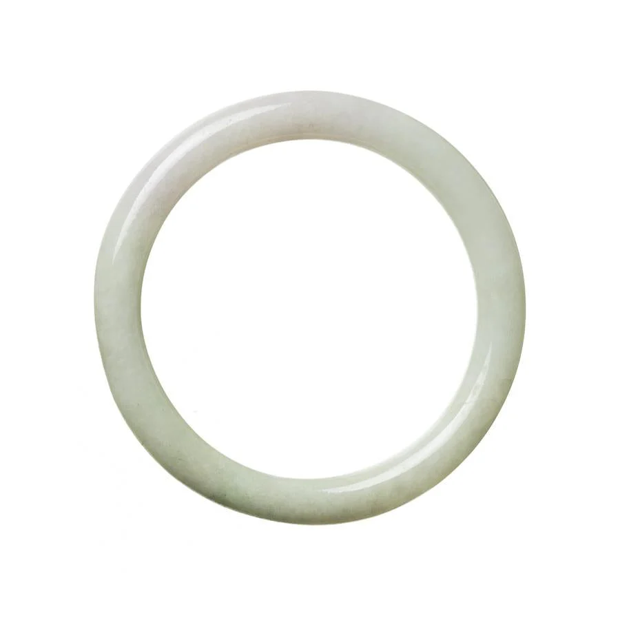 Genuine Grade A Pale Green Lavander Burma Jade Bangle Bracelet - 61mm Round - Image 3
