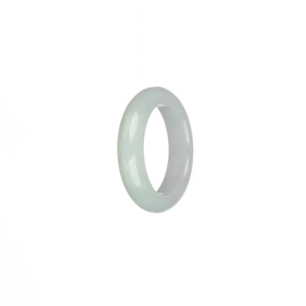 Authentic Pale Lavender and White Jadeite Jade Band - US 9.5 - Image 3