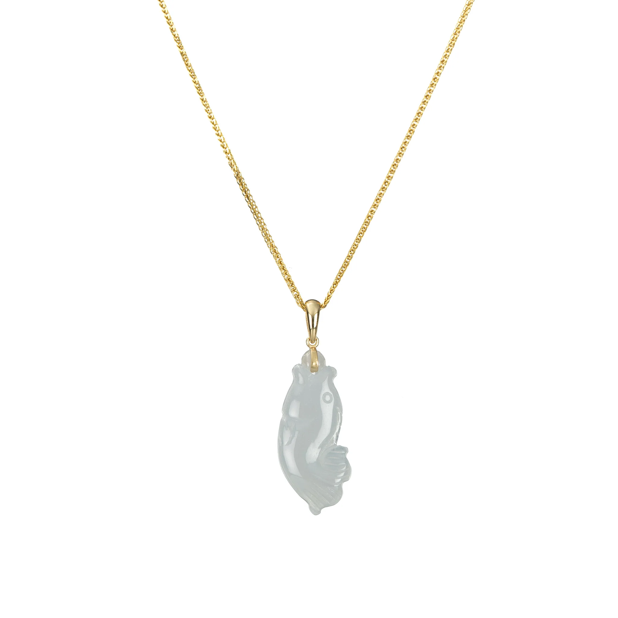Small Handcrafted Jade Fish Pendant