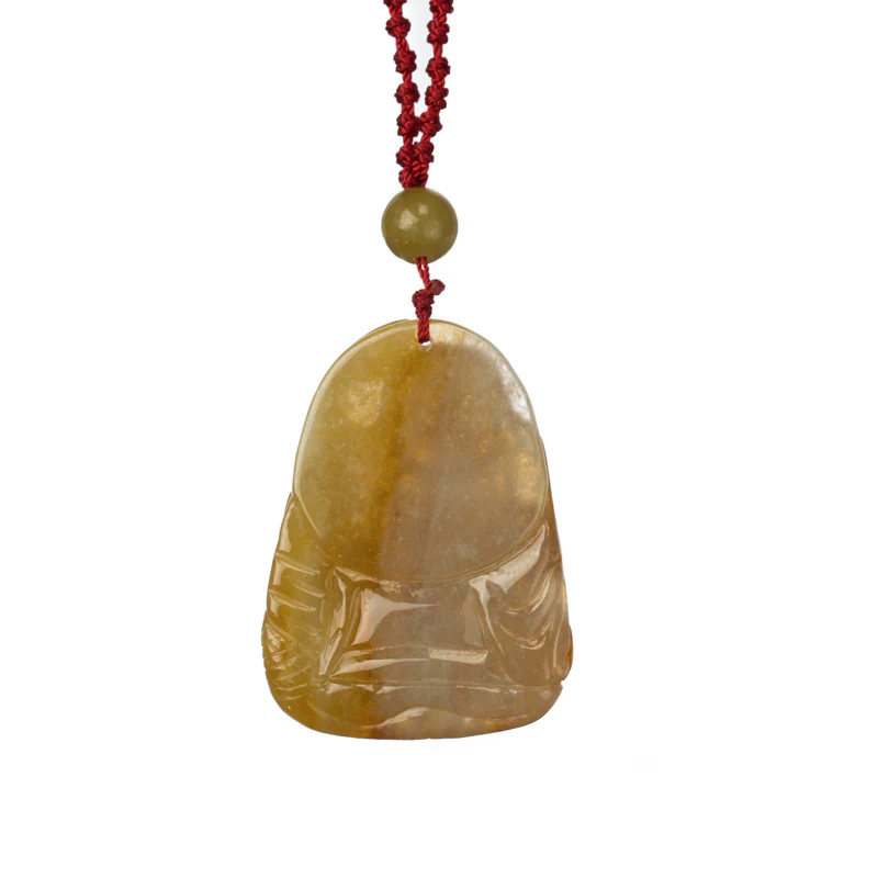 Standing Laughing Buddha Jade Pendant - Image 2