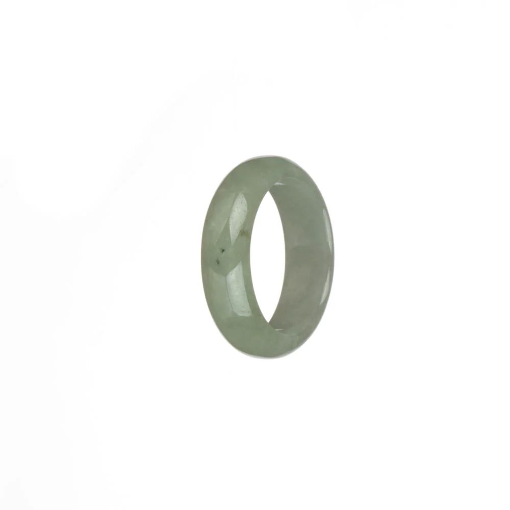 Real White and Light Grey Jade Ring  - US 9.5 - Image 2