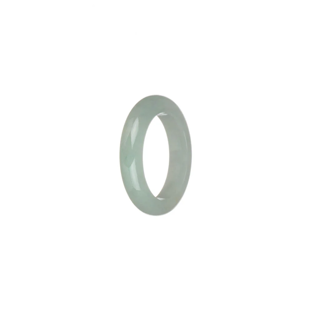 Authentic White and Pale Green Jade Ring - US 8.25 - Image 2