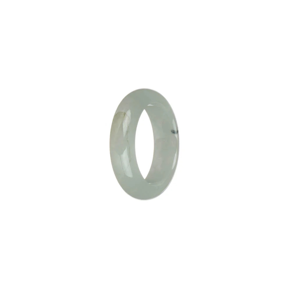 Certified White Burma Jade Band - US 8 - Image 3