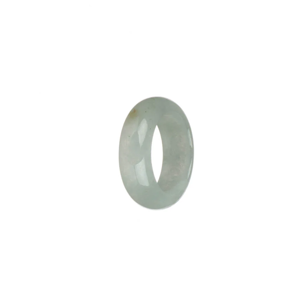 Authentic White Burma Jade Ring - US 7