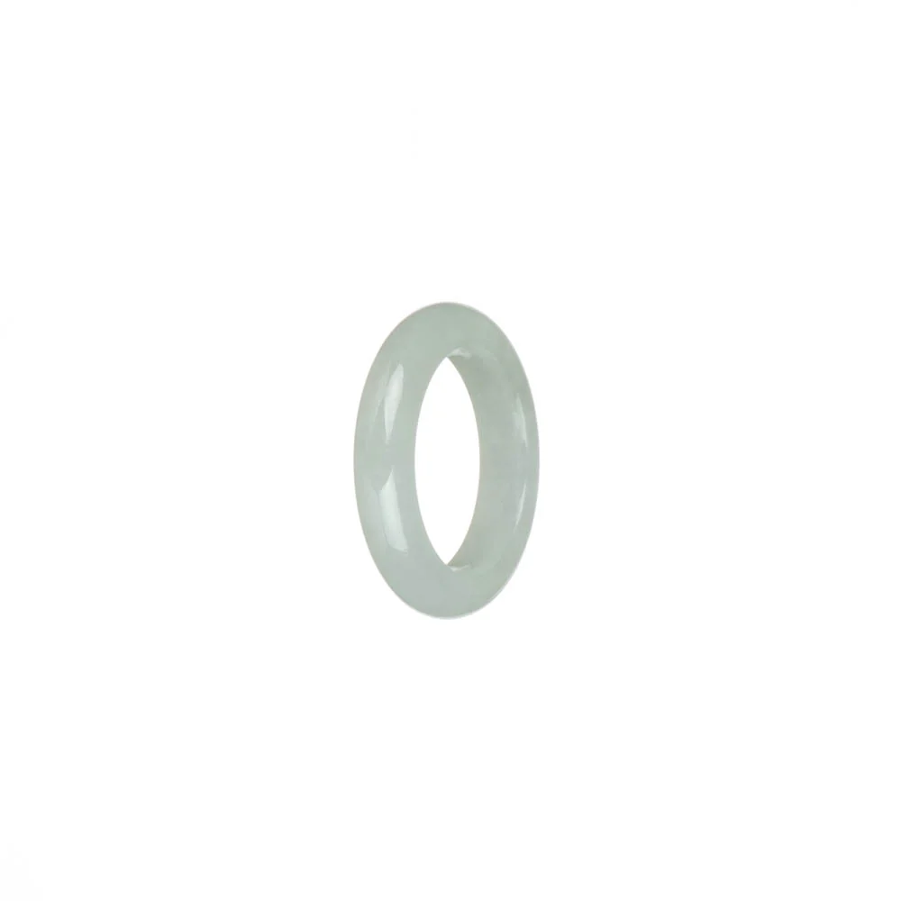 Authentic White Jadeite Jade Ring - US 5.5