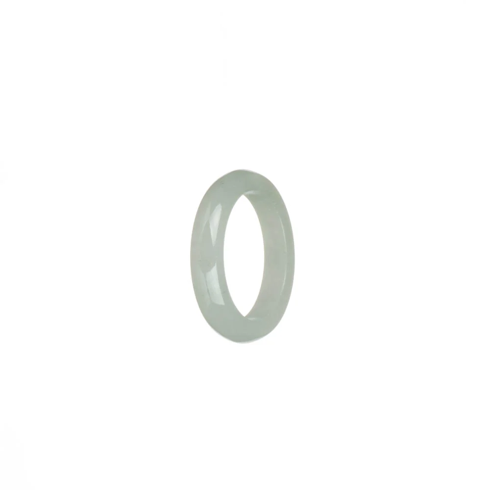 Certified White Burma Jade Ring - US 7 - Image 2