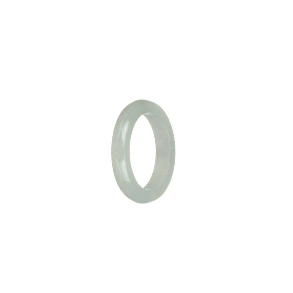 Certified White Burma Jade Ring - US 7 - Image 3
