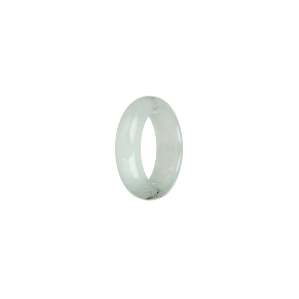 Real White Jadeite Jade Ring - US 6 - Image 2