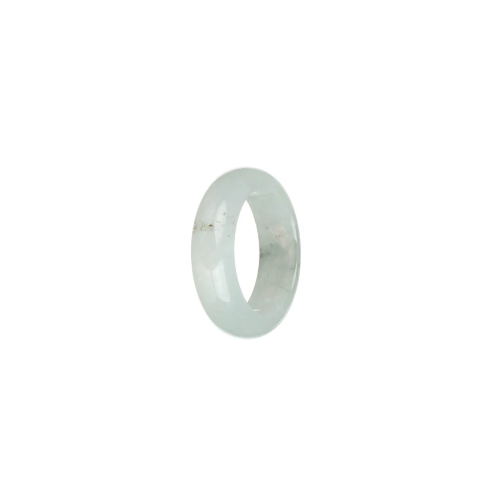 Real White Jadeite Jade Ring - US 6 - Image 6