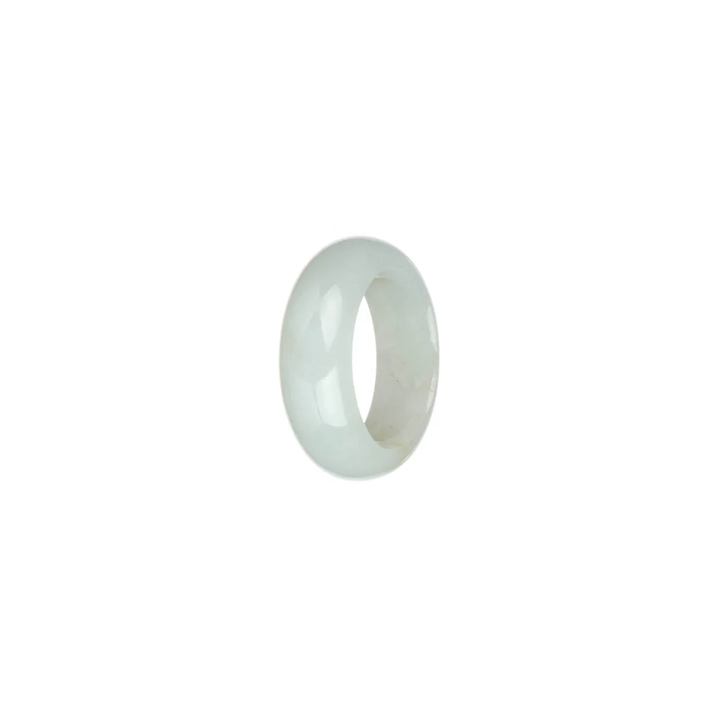 Real White Burmese Jade Band - US 6 - Image 2