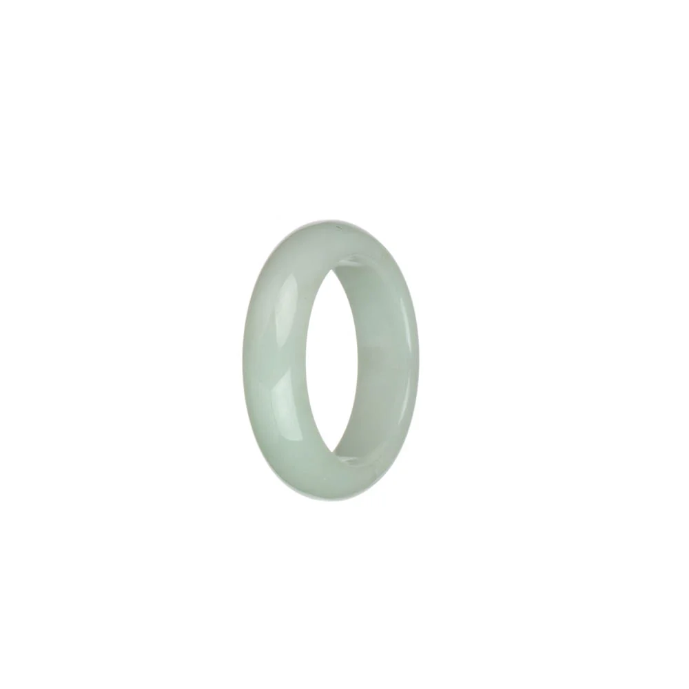 Genuine White Burma Jade Band - US 9.5 - Image 2
