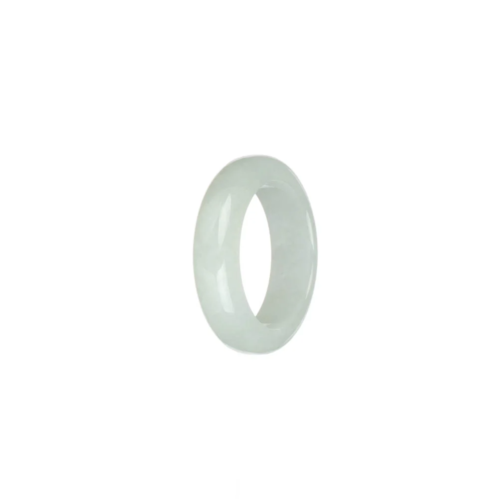 Genuine White Burma Jade Band - US 9.25 - Image 2
