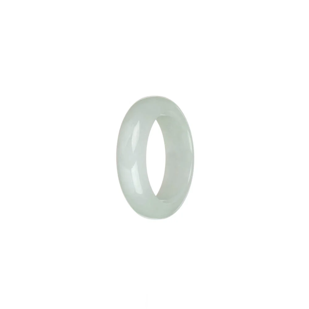 Genuine White Burma Jade Band - US 9.25 - Image 3