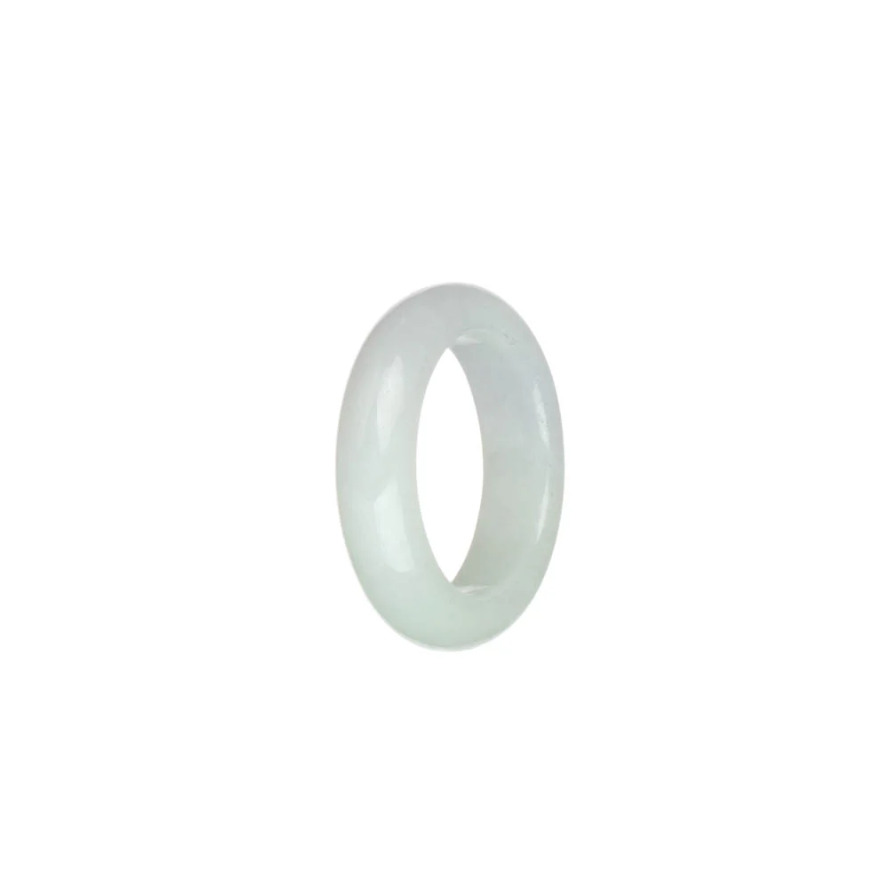 Real White Burmese Jade Band - US 9.5 - Image 2
