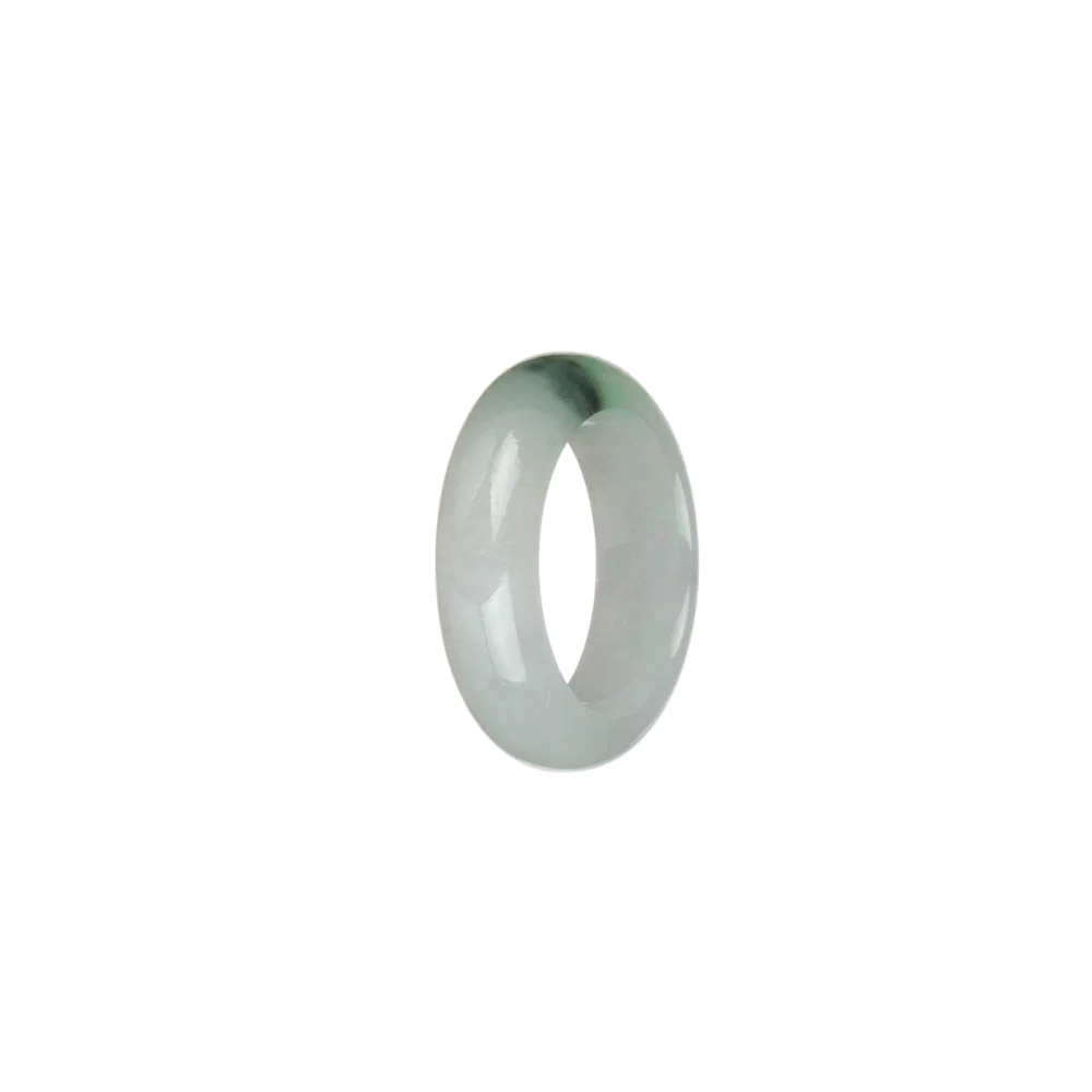 Authentic White with Dark Green and Apple Green Patterns Jadeite Jade Band - US 7.25 - Image 2