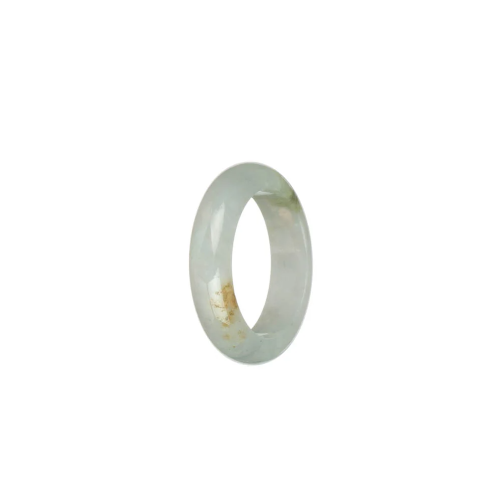 Real White with Green Burma Jade Ring - US 9.5 - Image 2