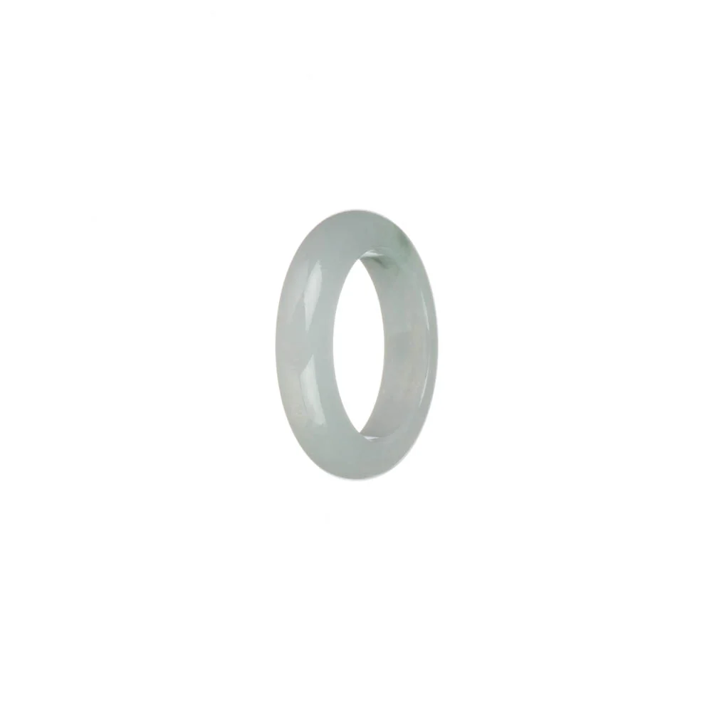 Authentic White with Green Pattern Jadeite Jade Band - US 7.25 - Image 2