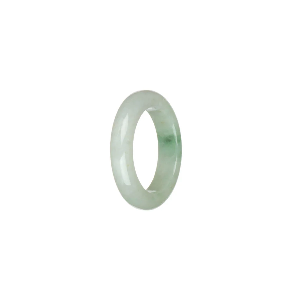 Certified White with Light Green Jade Ring - US 9.5 - Image 2