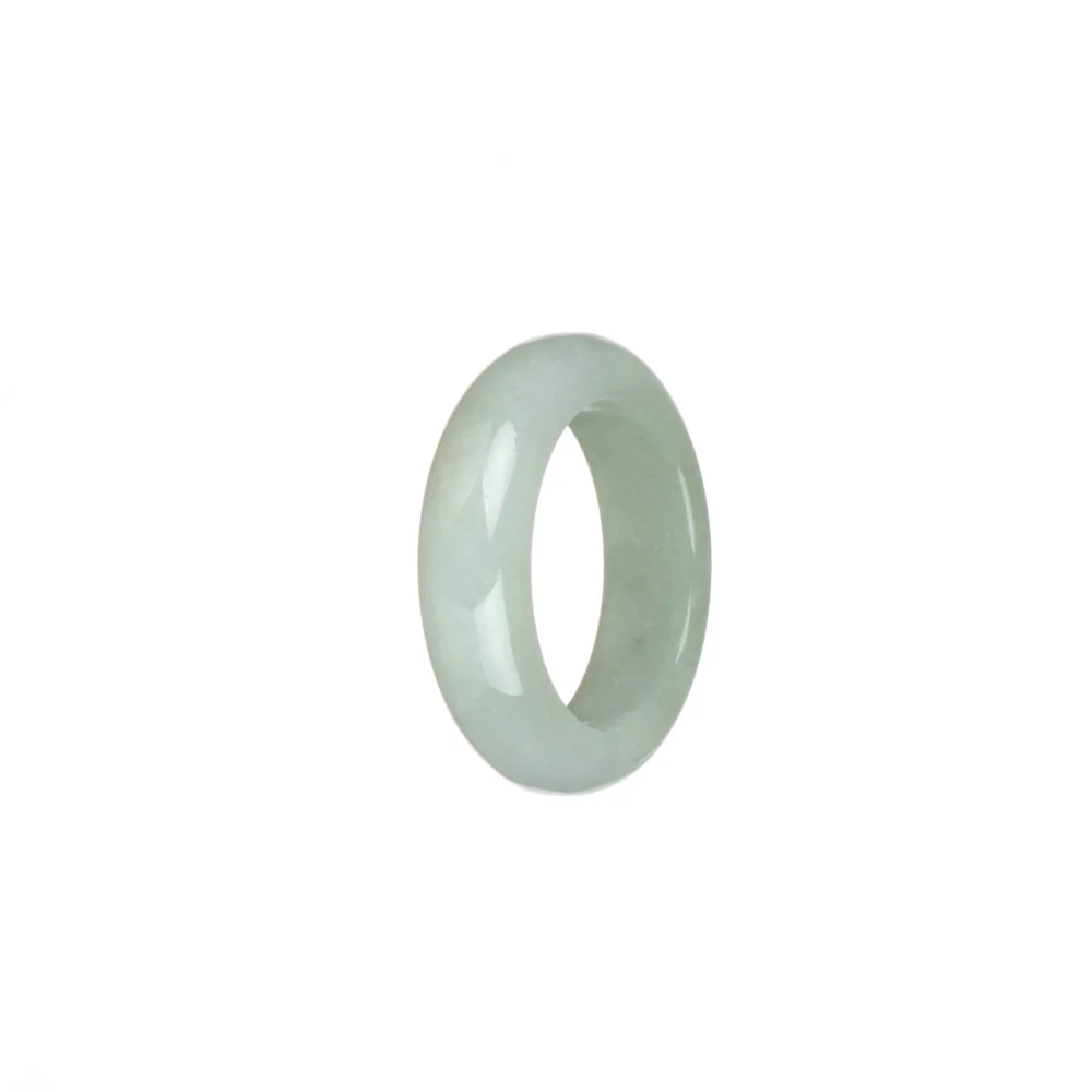 Authentic White with Pale Green Jadeite Jade Band - US 9.5 - Image 2